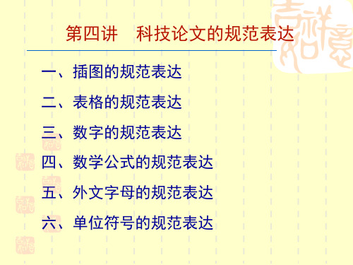 科技论文图表等规范表达精选全文完整版