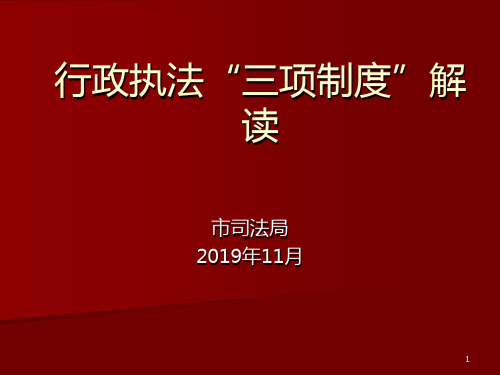 行政执法“三项制度”解读ppt课件