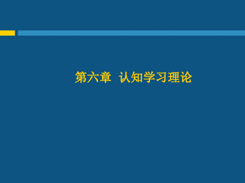 第六章 认知学习理论