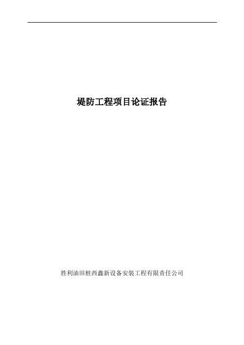 堤防工程论证报告