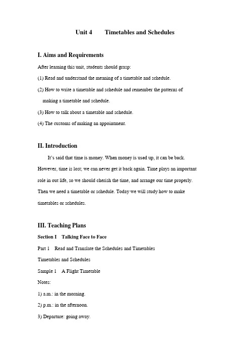 Unit4TimetablesandSchedules