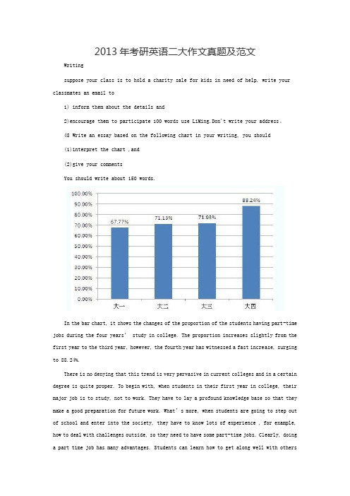 2013年考研英语二大作文真题及范文