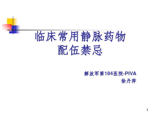 临床常用静脉药物配伍禁忌-文档资料