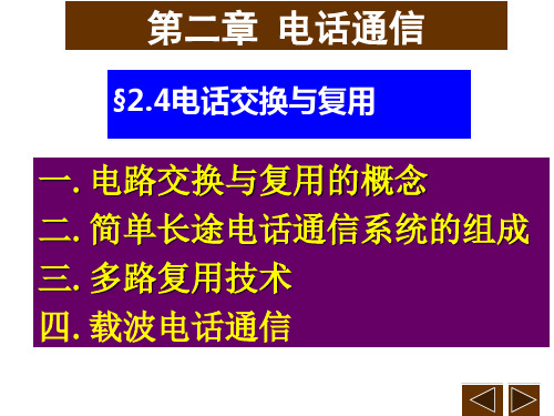 现代通信概论：电话交换与载波电话