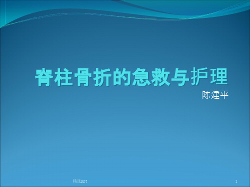 脊柱骨折的急救与护理0318