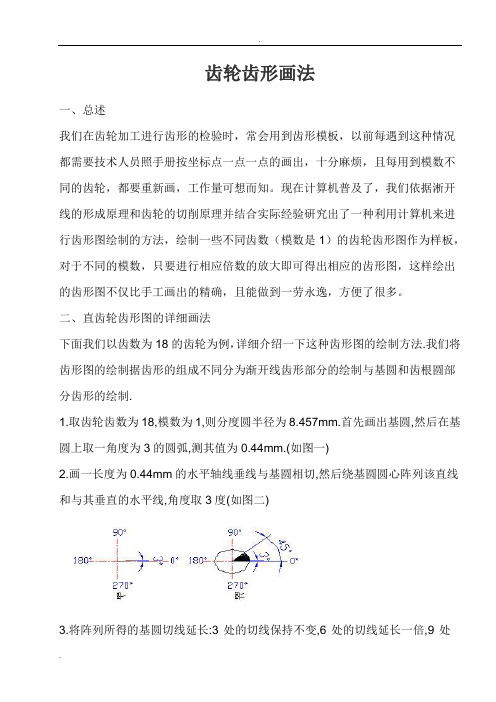 齿轮齿形画法