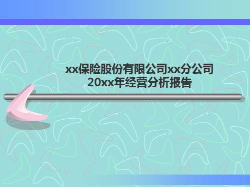 某保险股份有限公司年经营分析报告PPT课件