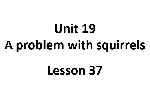 青少版新概念英语2B Unit19 Lesson37 a problem with squirrels课件