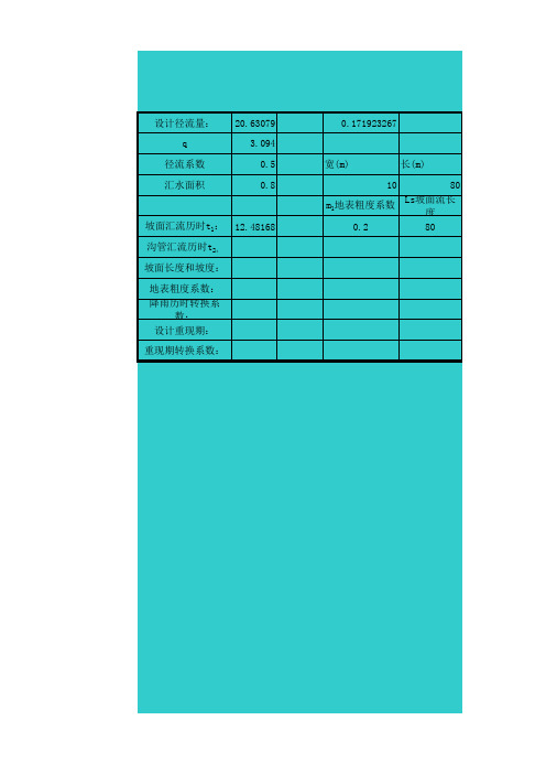 路基排水水文计算