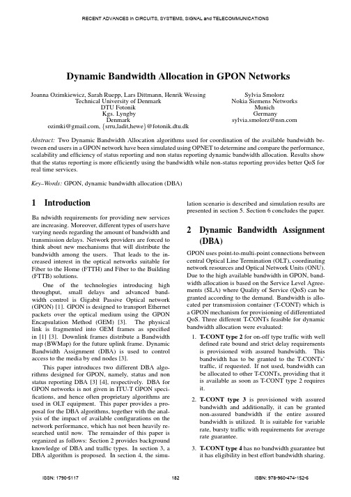 Dynamic Bandwidth Assignment