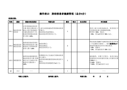 13-肺结核患者健康管理(4分)