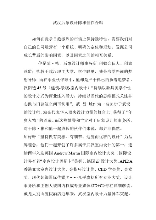 武汉后象设计陈彬佳作合辑