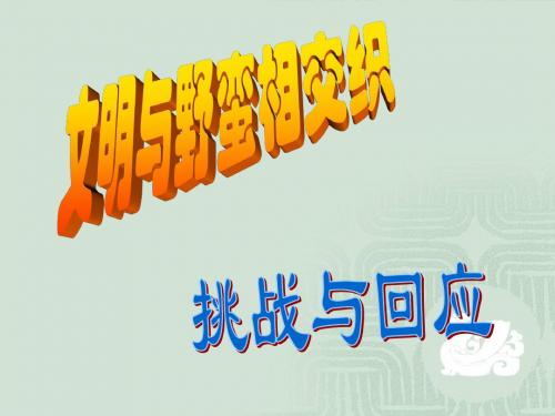 初中历史课件 文明与野蛮相交织挑战与回应