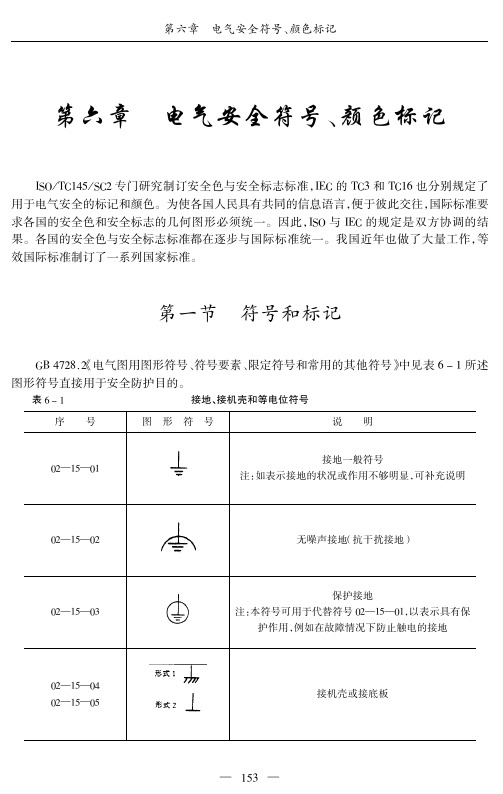 电气安全符号、颜色标记