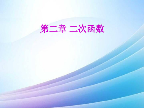 九年级数学上册第二章二次函数复习课件鲁教版五四制最新实用版