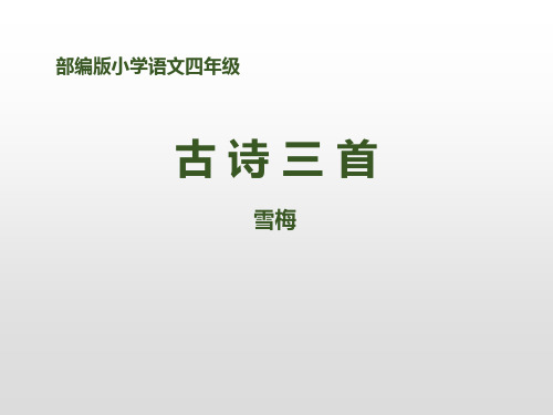 人教部编版小学语文四年级上册古诗三首《雪梅》演示课件