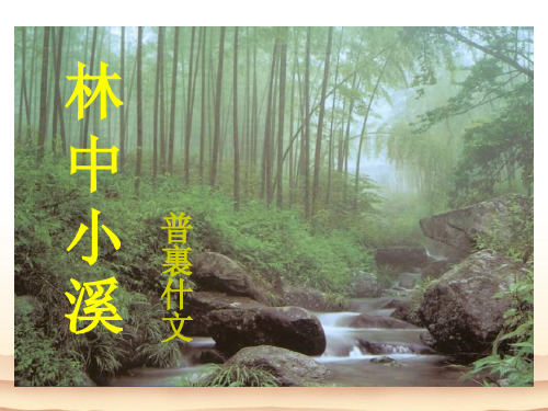 苏教版九年级语文课件-林中小溪