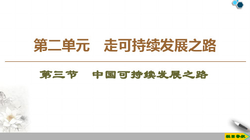 2019-2020鲁教版地理必修3 第2单元 第3节 中国可持续发展之路课件PPT