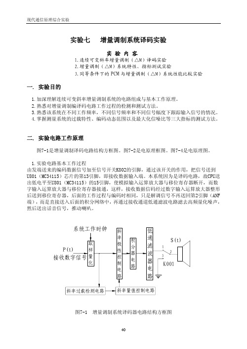 增量调制系统译码实验