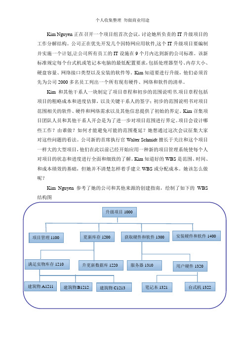 IT项目管理工作分解结构图