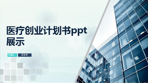 医疗创业计划书ppt展示