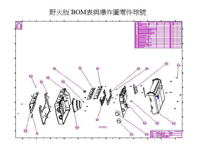 Pro-E野火版 BOM表与爆炸图零件球号的自动形成与应用