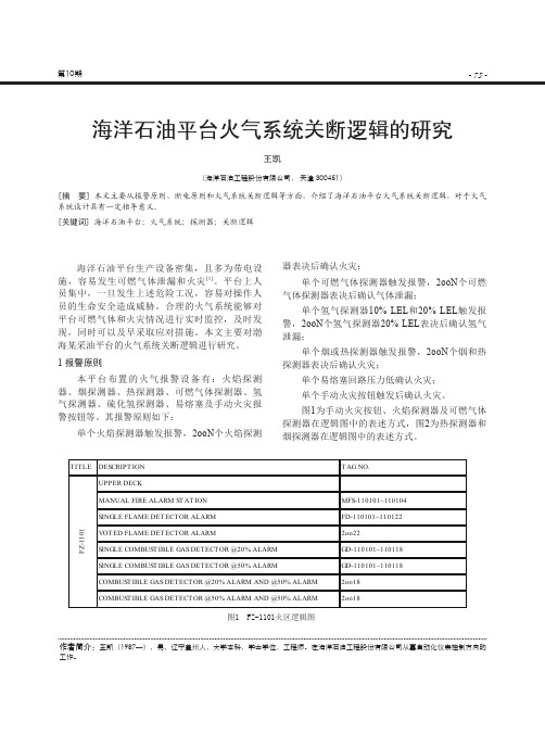 海洋石油平台火气系统关断逻辑的研究