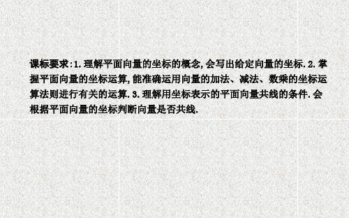 新人教A版必修二  平面向量的坐标运算、平面向量共线的坐标表示      课件(16张)