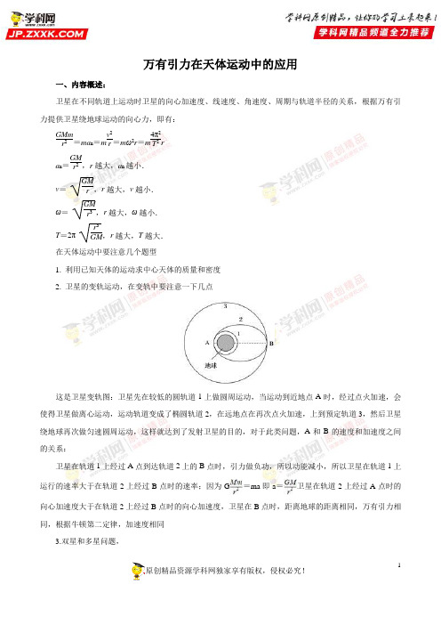 热门考点05 万有引力在天体运动中的应用-2018高考物理15大热门考点押题预测(原卷版)