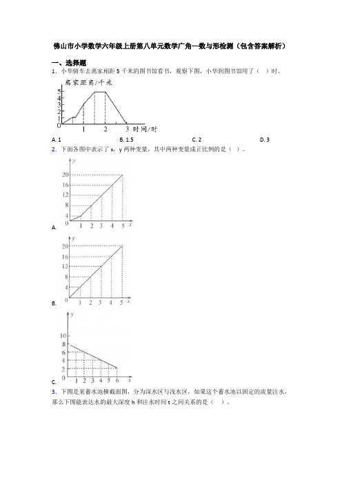 佛山市小学数学六年级上册第八单元数学广角—数与形检测(包含答案解析)