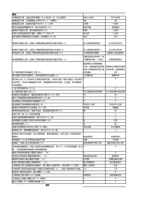 2020线路代维认证考试题库汇总版