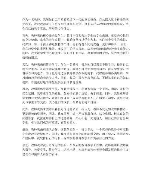 教师观的视角心得体会