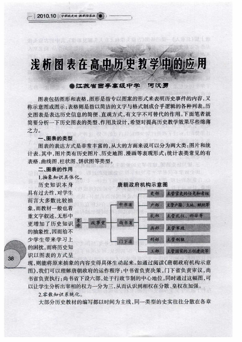 浅析图表在高中历史教学中的应用