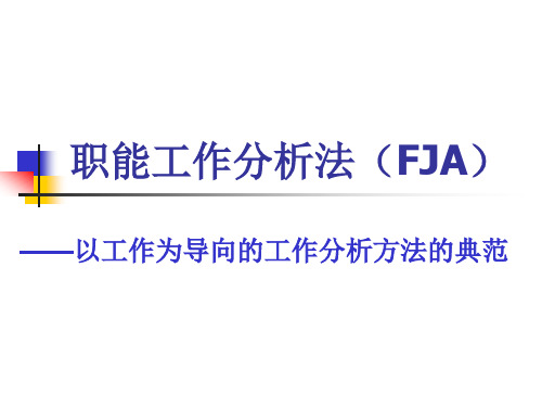职能工作分析法FJAPPT课件
