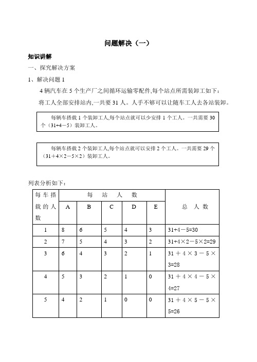 五年级下册奥数思维训练：问题解决 全国通用