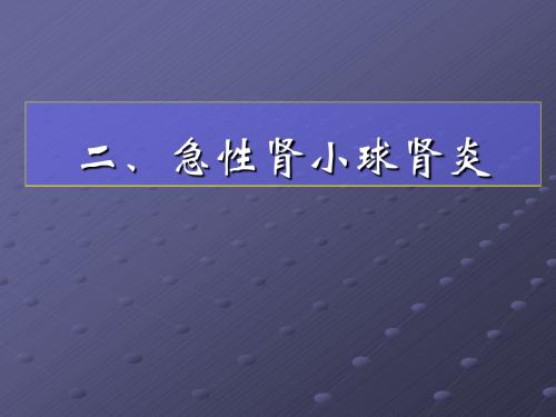 急性肾炎 (1)ppt课件