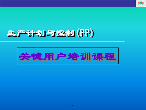 SAP PP 生产计划与控制