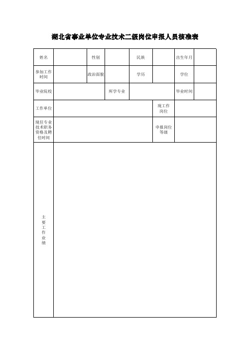 1.专业技术二级岗位申报表