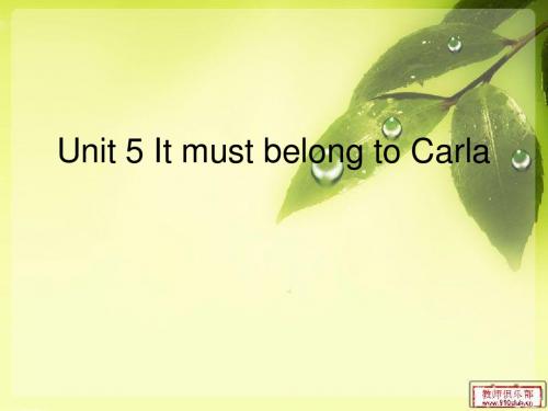 九年级上册英语Unit 5 It must belong to Carla