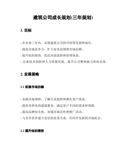 建筑公司成长规划(三年规划)