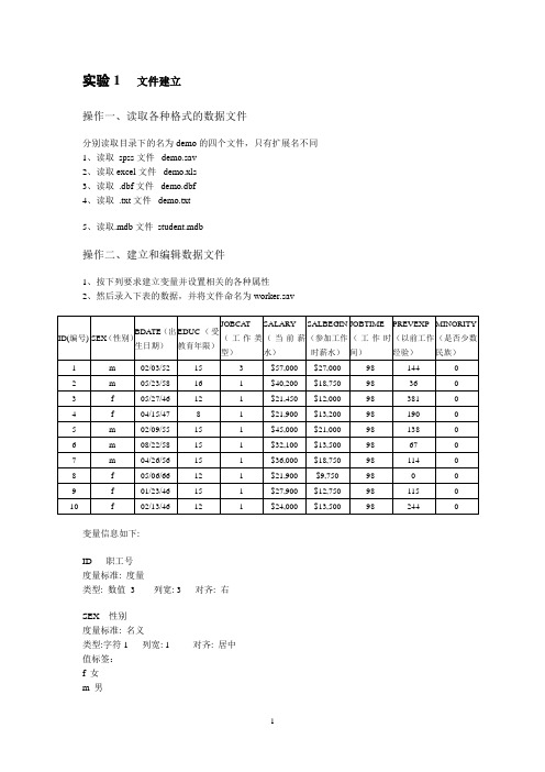 SPSS实验