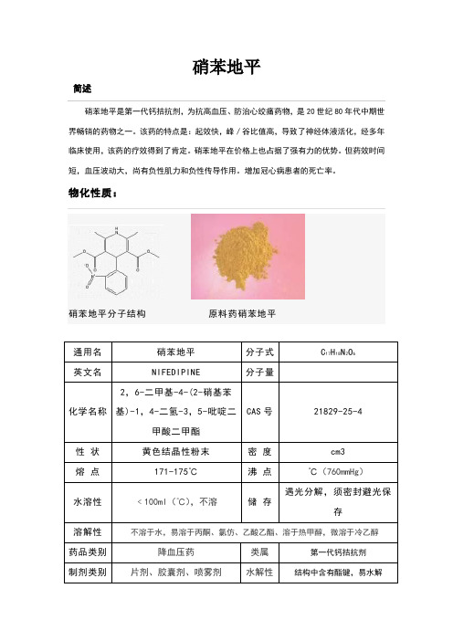 硝苯地平简介