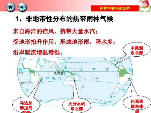 非地带性分布的气候类型及成因