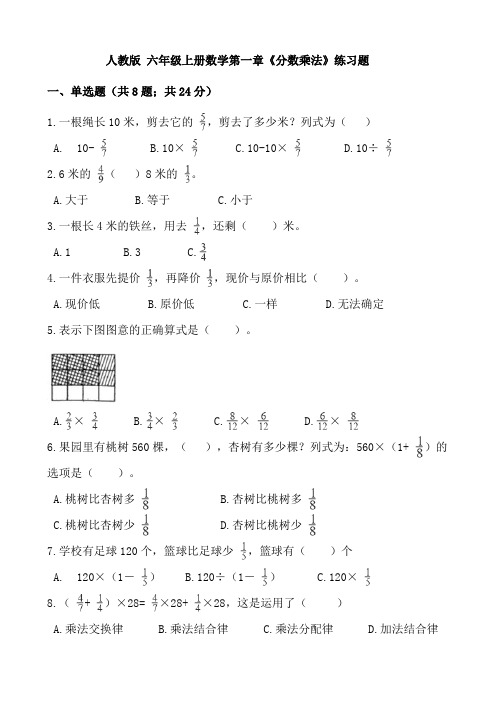 人教版 六年级上册数学各单元同步检测(练习)试卷