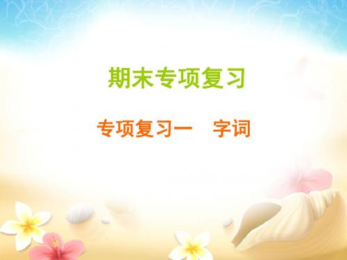 五年级上册语文作业课件:期末专项复习 专项复习一 字词