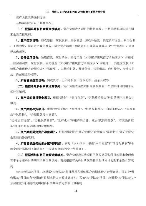 财务报表的编制方法
