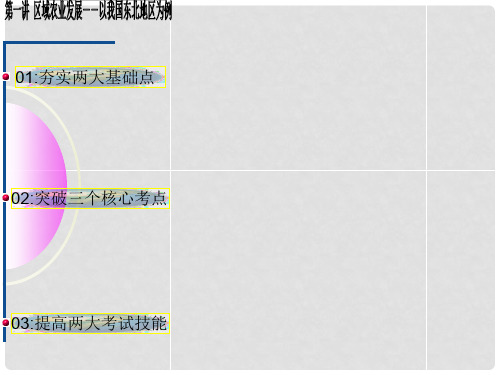 高三地理一轮复习 第一讲 区域农业发展 以我国东北地区为例全程揭秘课件 新人教版