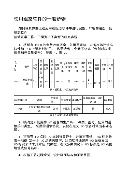 使用组态软件的一般步骤