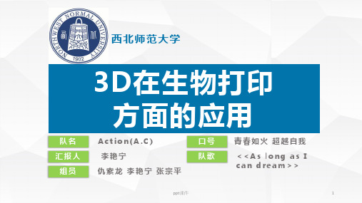 3D生物打印技术  ppt课件