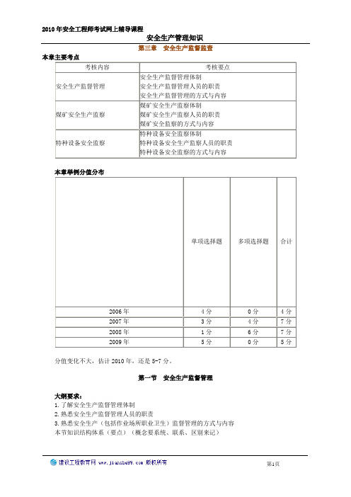 第三章 安全生产监督监查